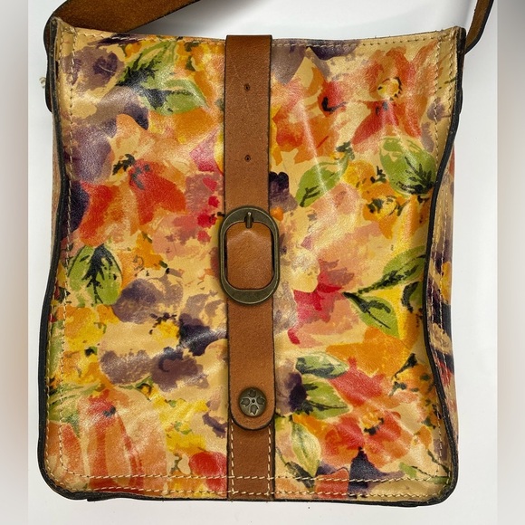 Patricia Nash Handbags - Patricia Nash Venezia 100% Italian Leather Floral Crossbody Bag